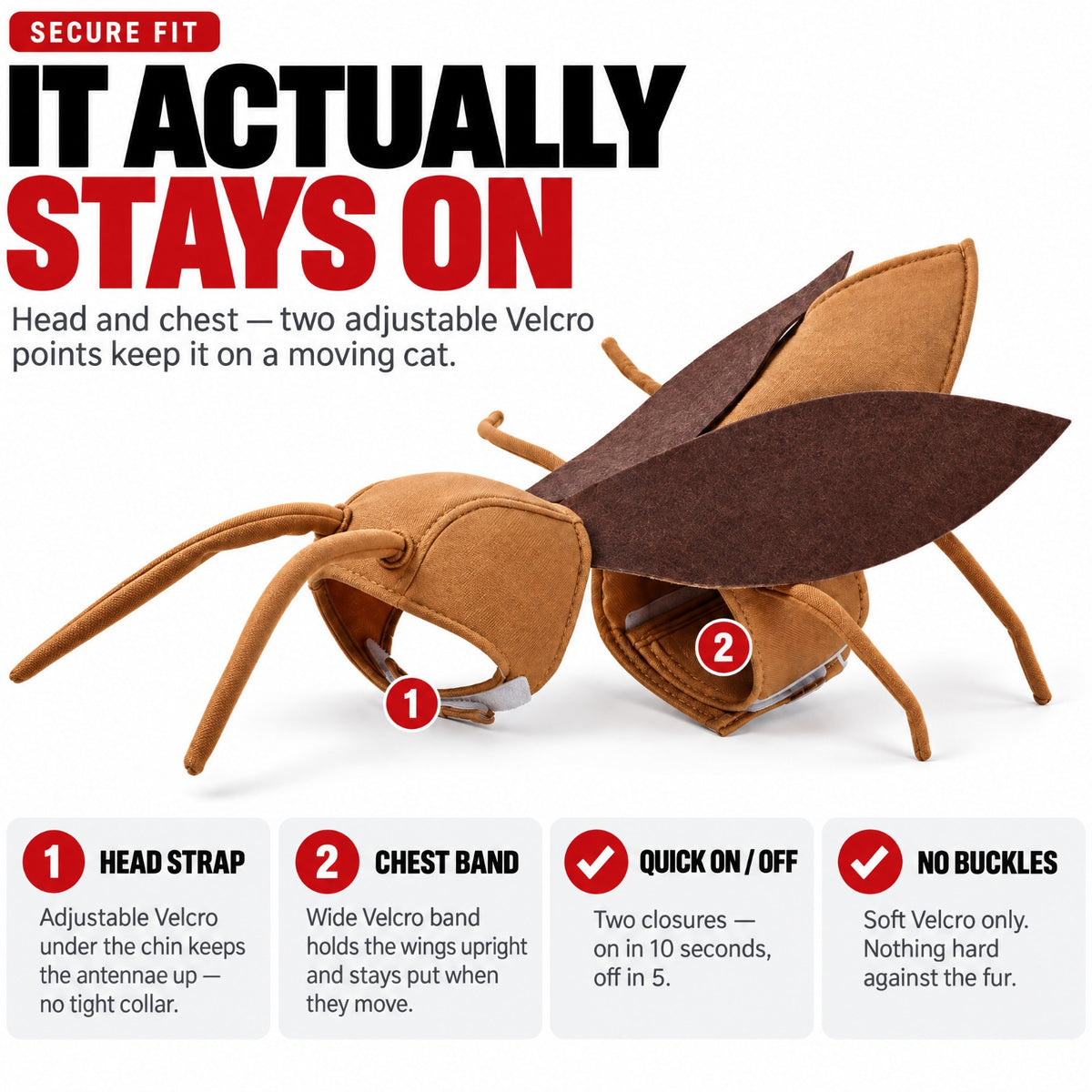 CreepyRoach™ Cat Cockroach Costume