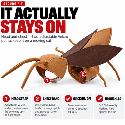CreepyRoach™ Cat Cockroach Costume